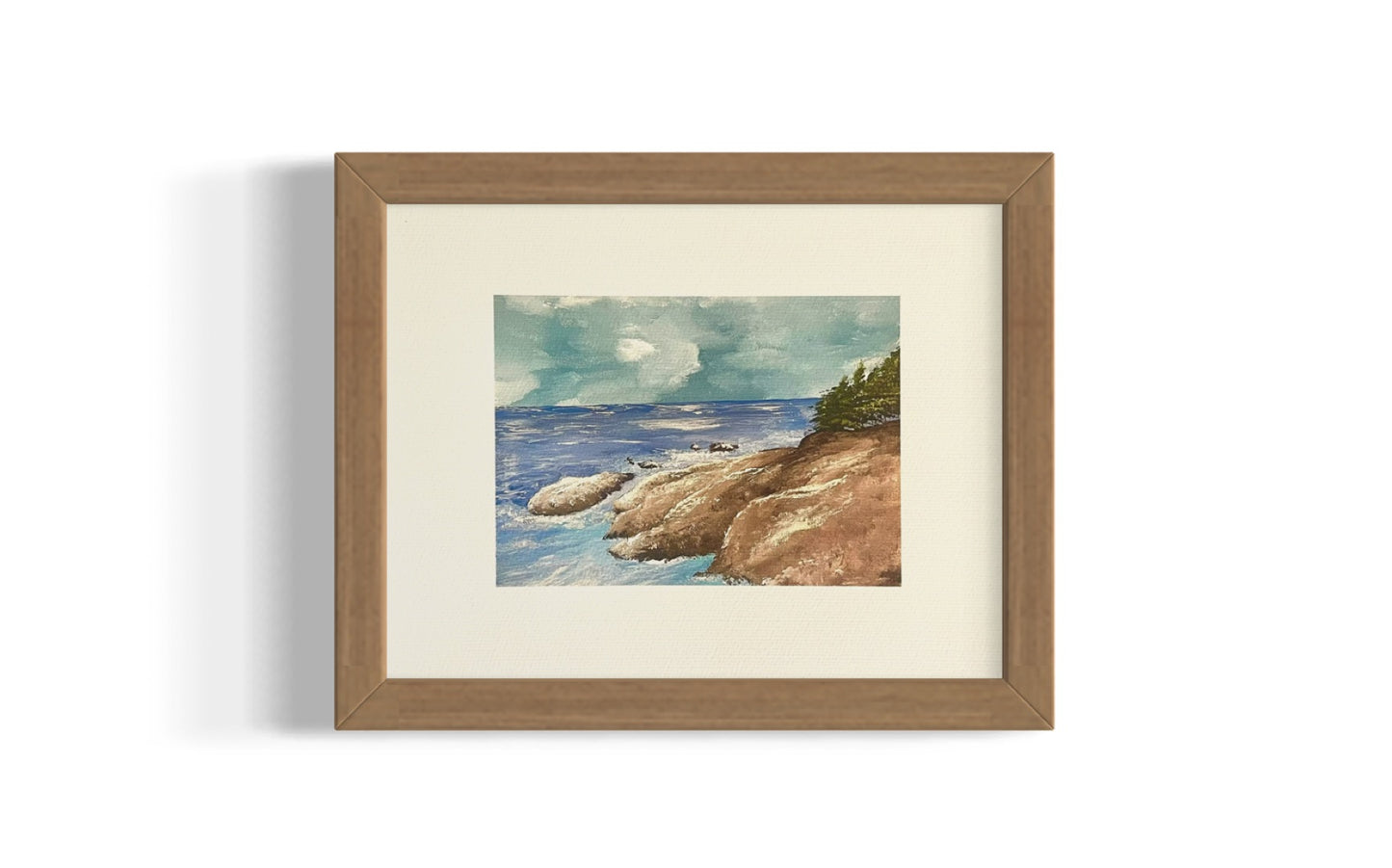 Seaside Cliffs Coastal Landscape Art Print