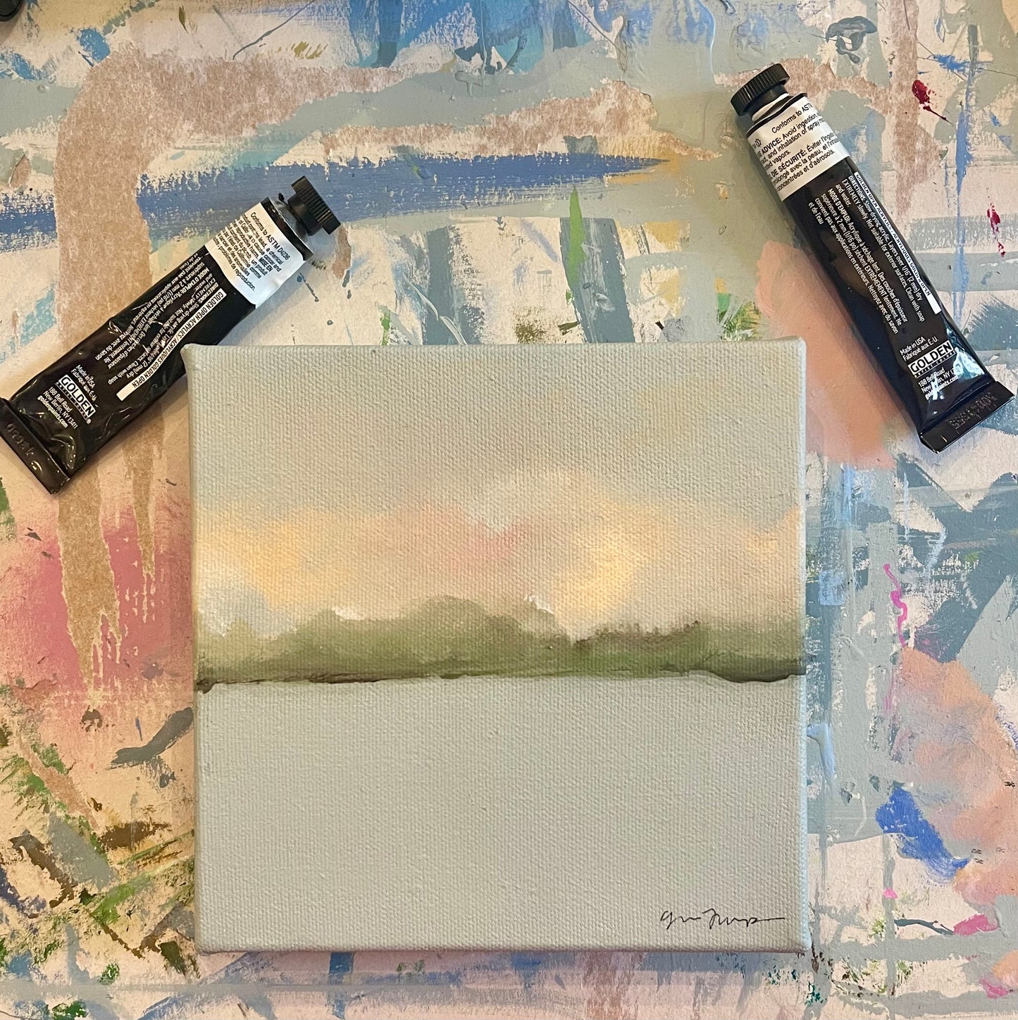 “After the Storm” Original Abstract Landscape Painting