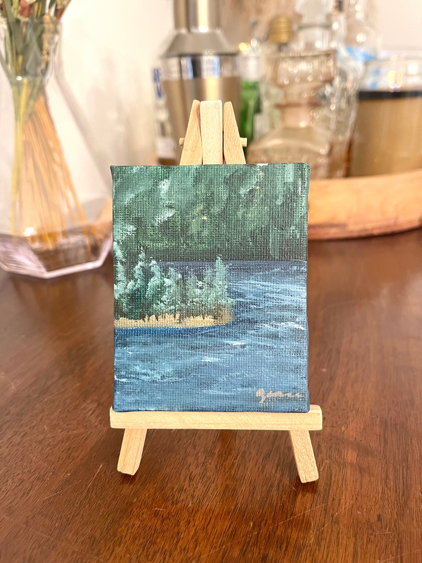 Lakeside Landscape Mini Painting