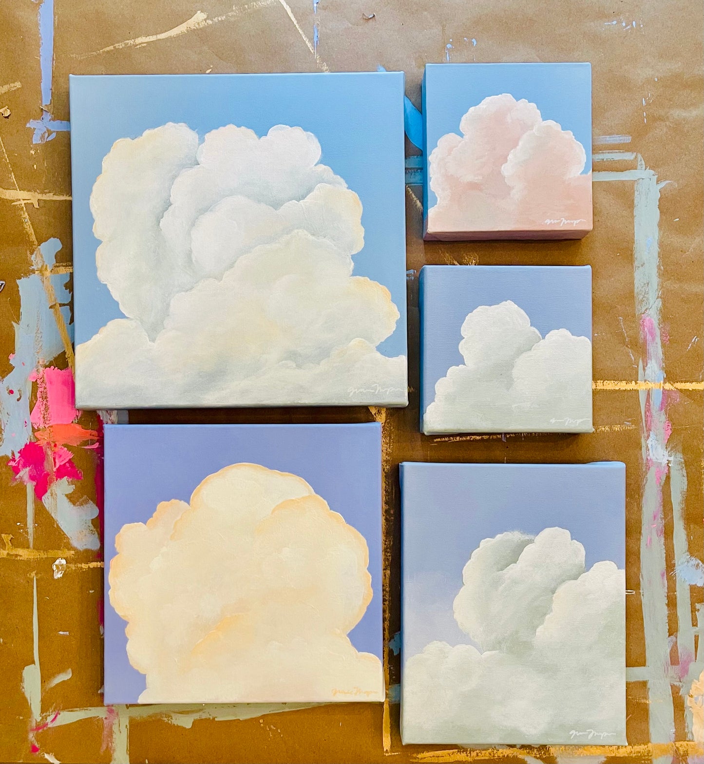 “Cotton Clouds” Original Acrylic Painting