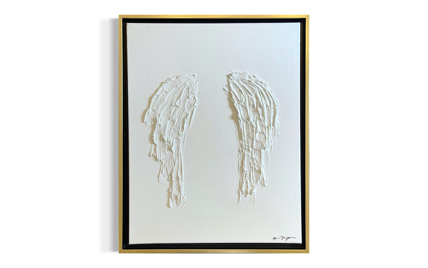 “White Wings” Textured Acrylic Painting