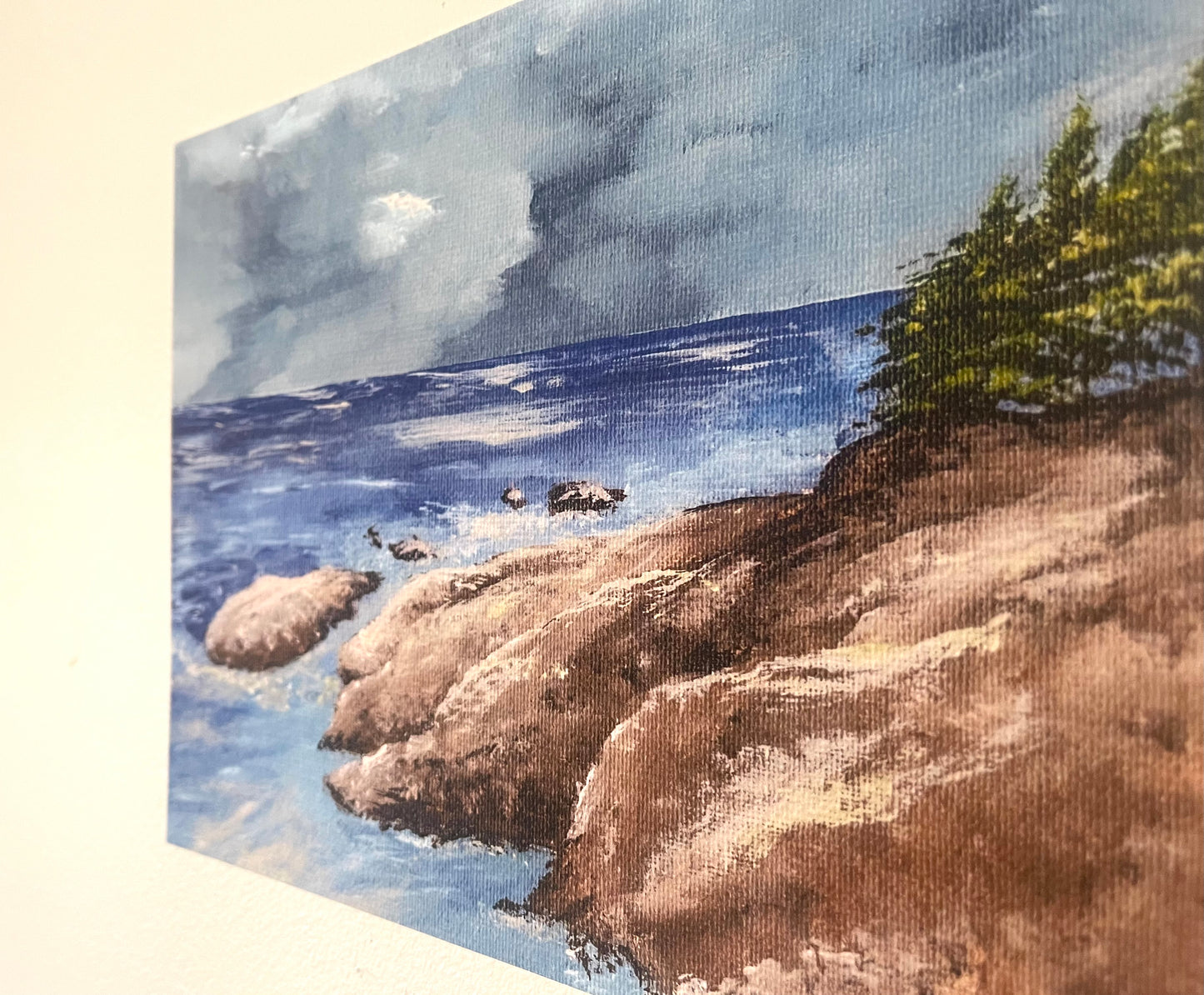 Seaside Cliffs Coastal Landscape Art Print