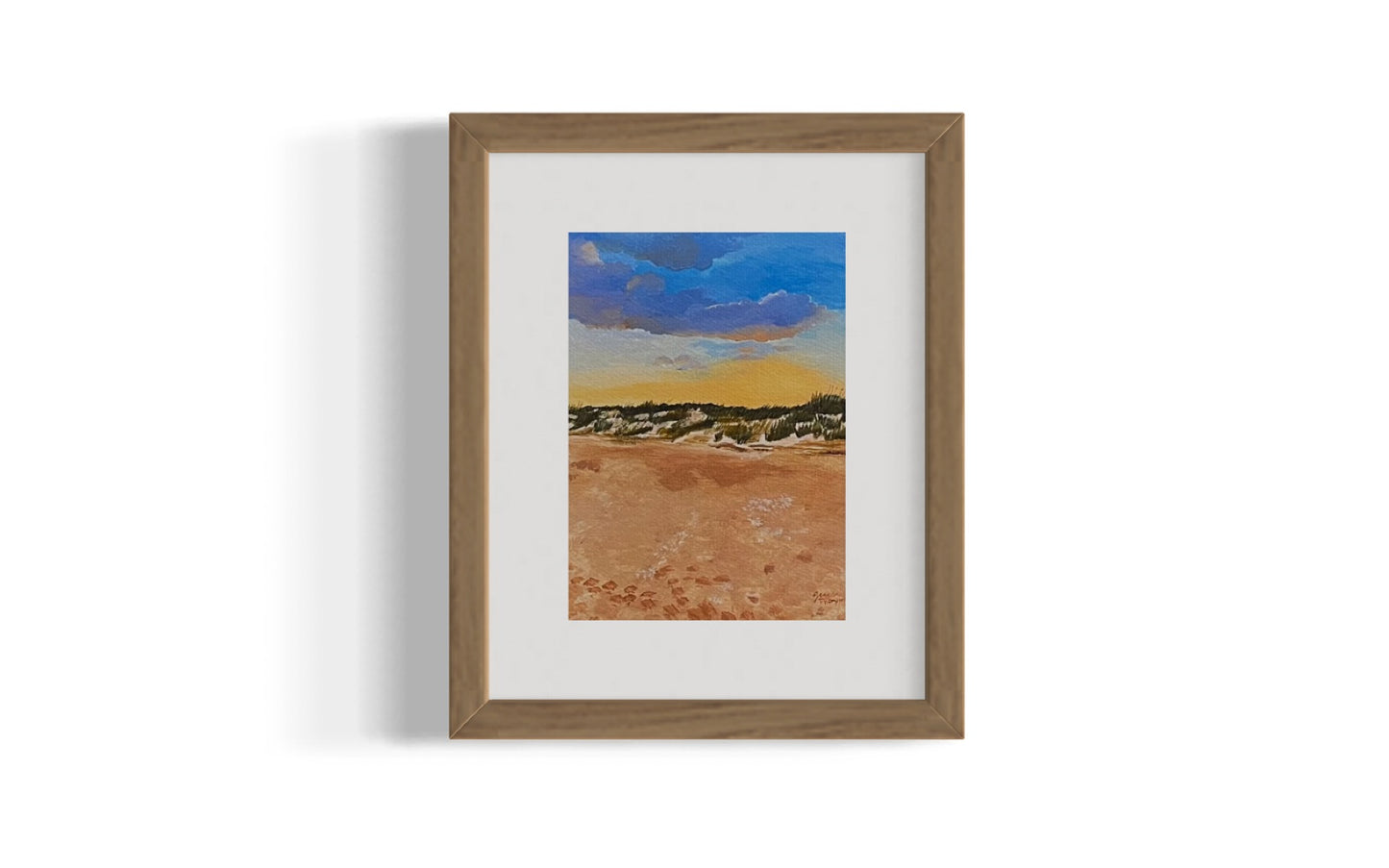 “Sunset Over Dunes” Coastal Landscape Art Print