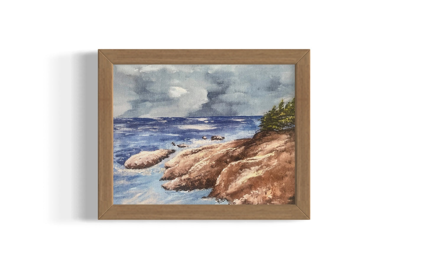 Seaside Cliffs Coastal Landscape Art Print