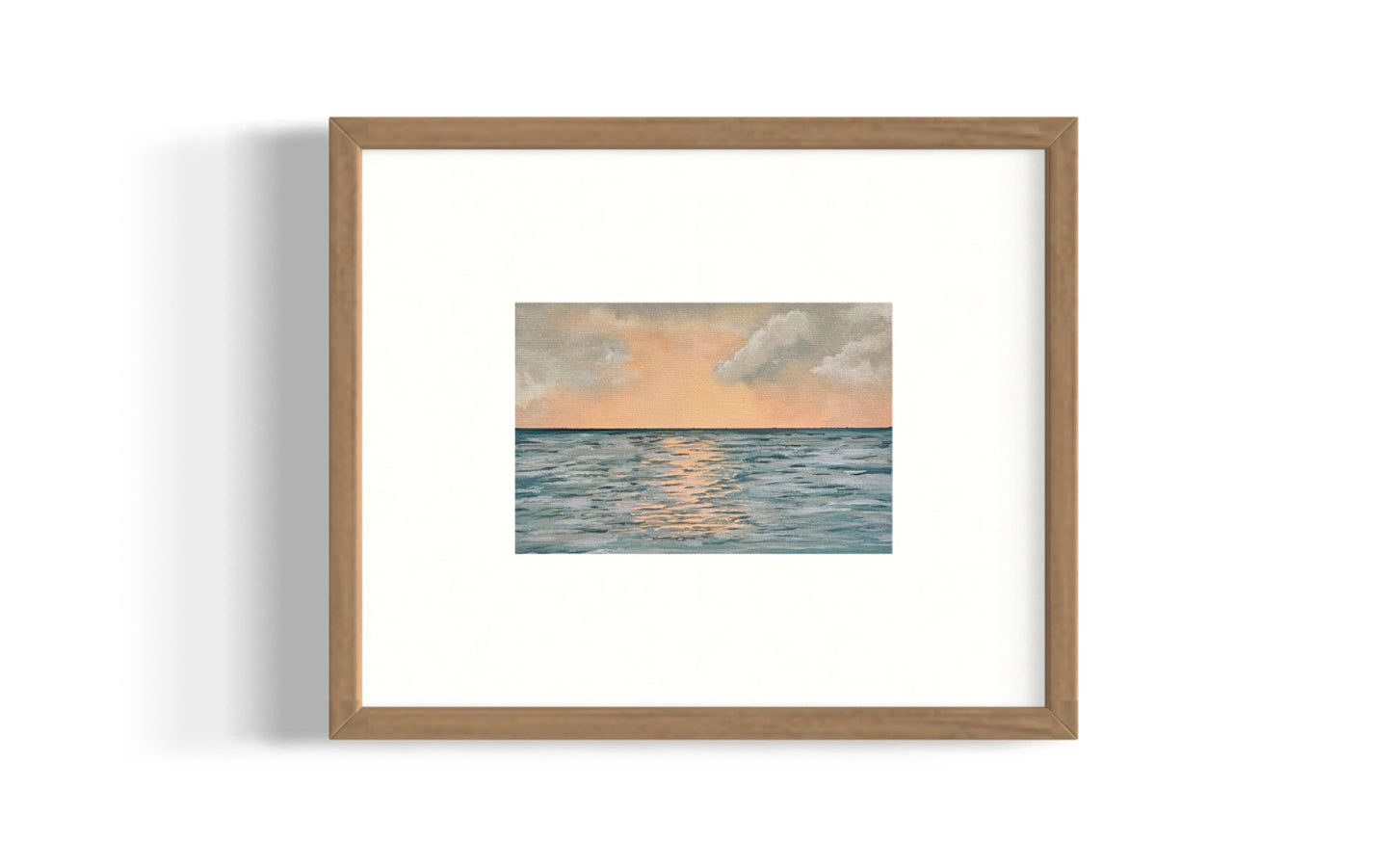“Peach Sunset” Original Framed Painting