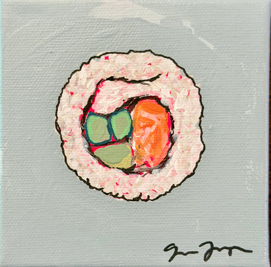 Sushi roll mini painting