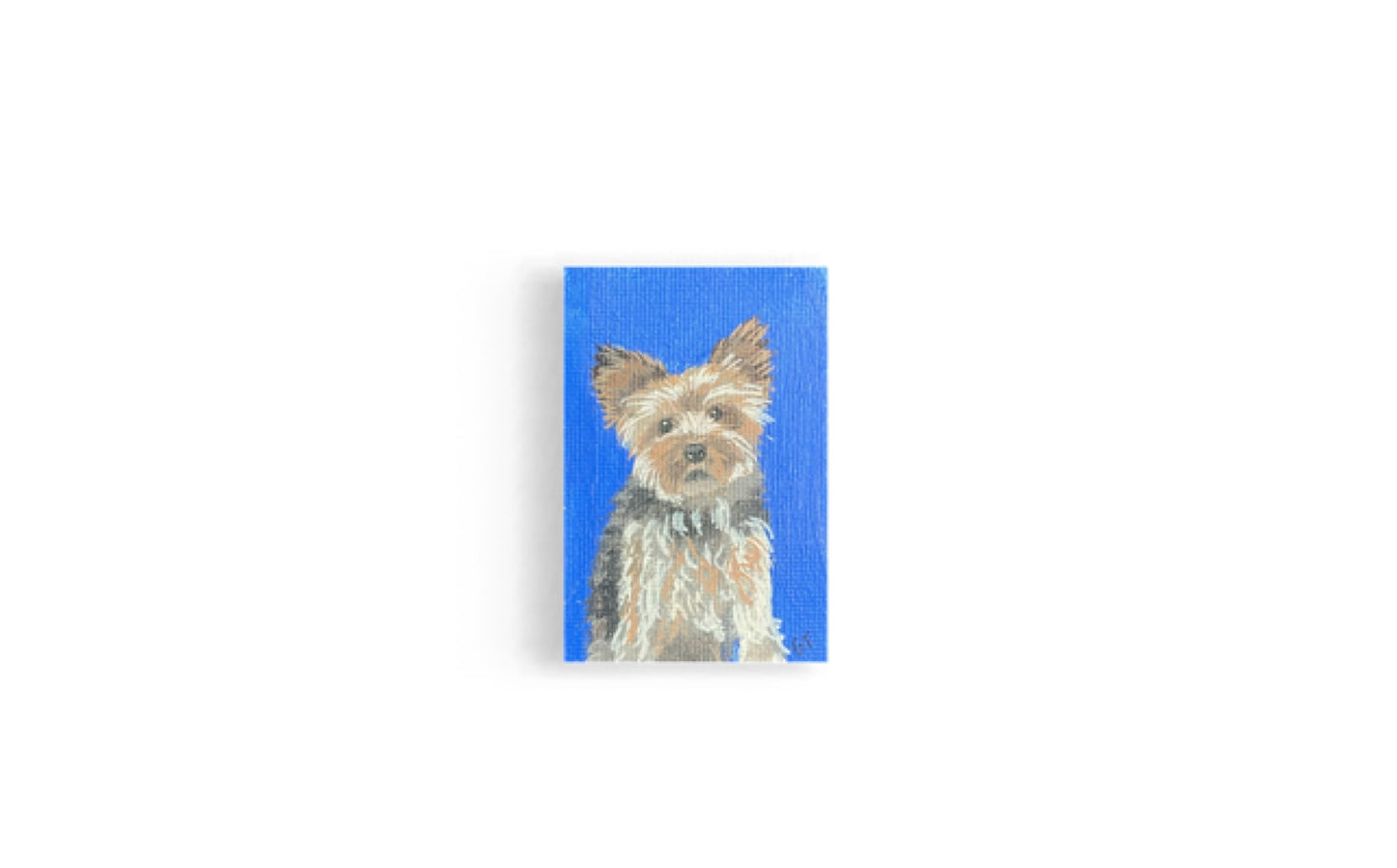 Yorkie Dog hand-painted Christmas ornament