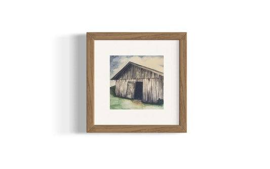 Barn Watercolor Art Print