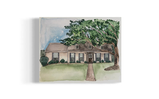Custom Watercolor House Portrait