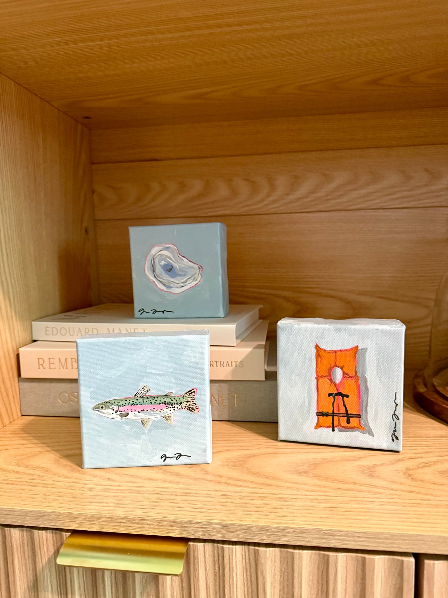 Life jacket summer mini painting