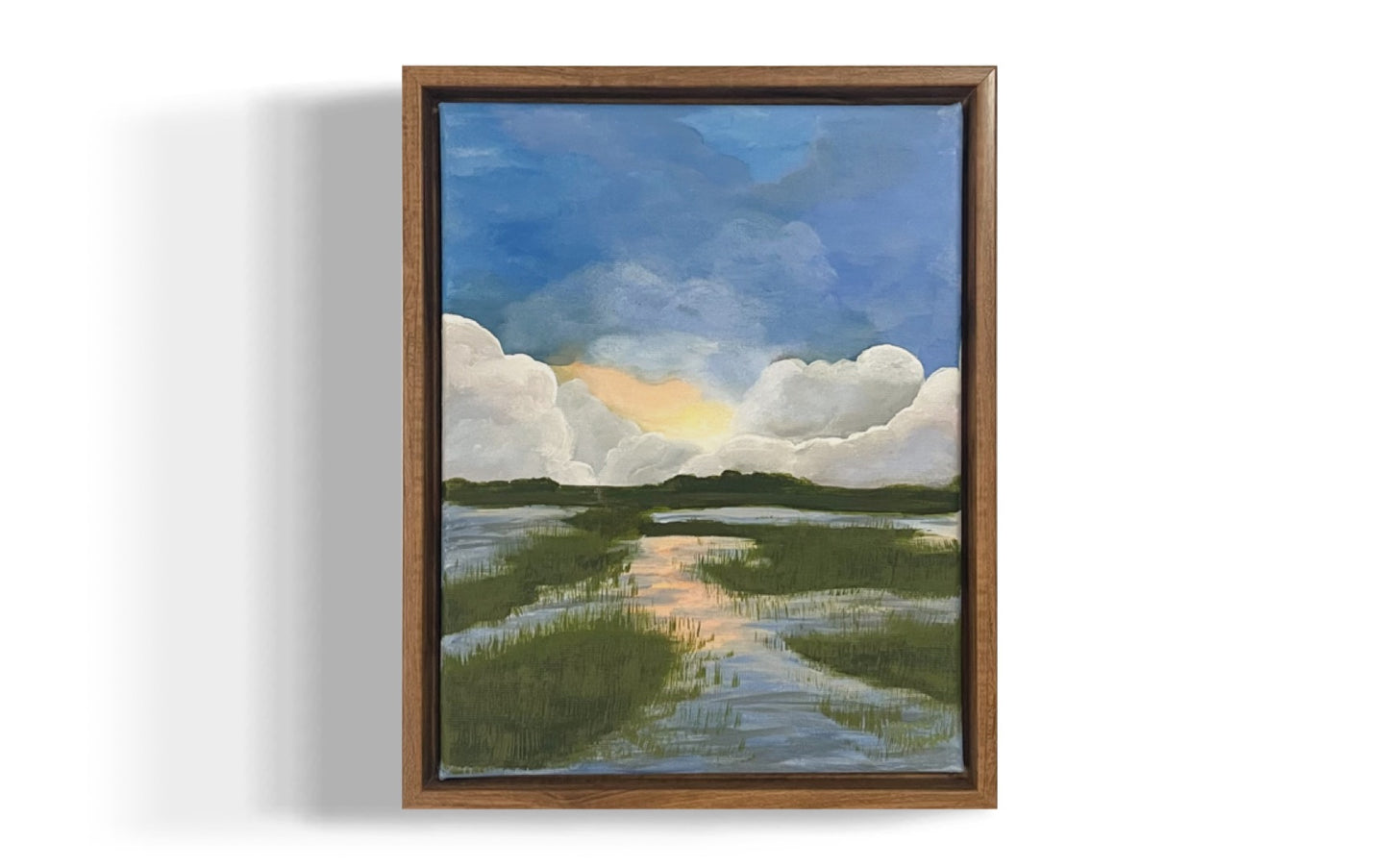 “The Marsh at Sunset” Original Coastal Landscape Painting