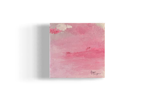 Pink Abstract Original Mini Painting