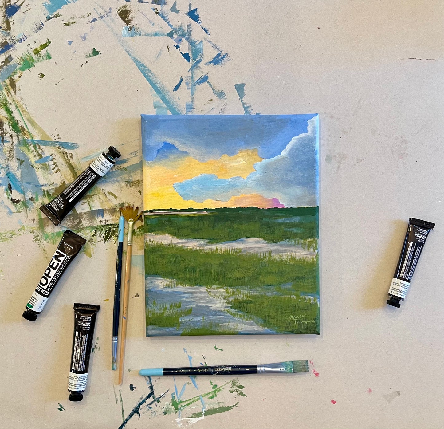 “Low Country Clouds” Original Coastal Landscape Painting