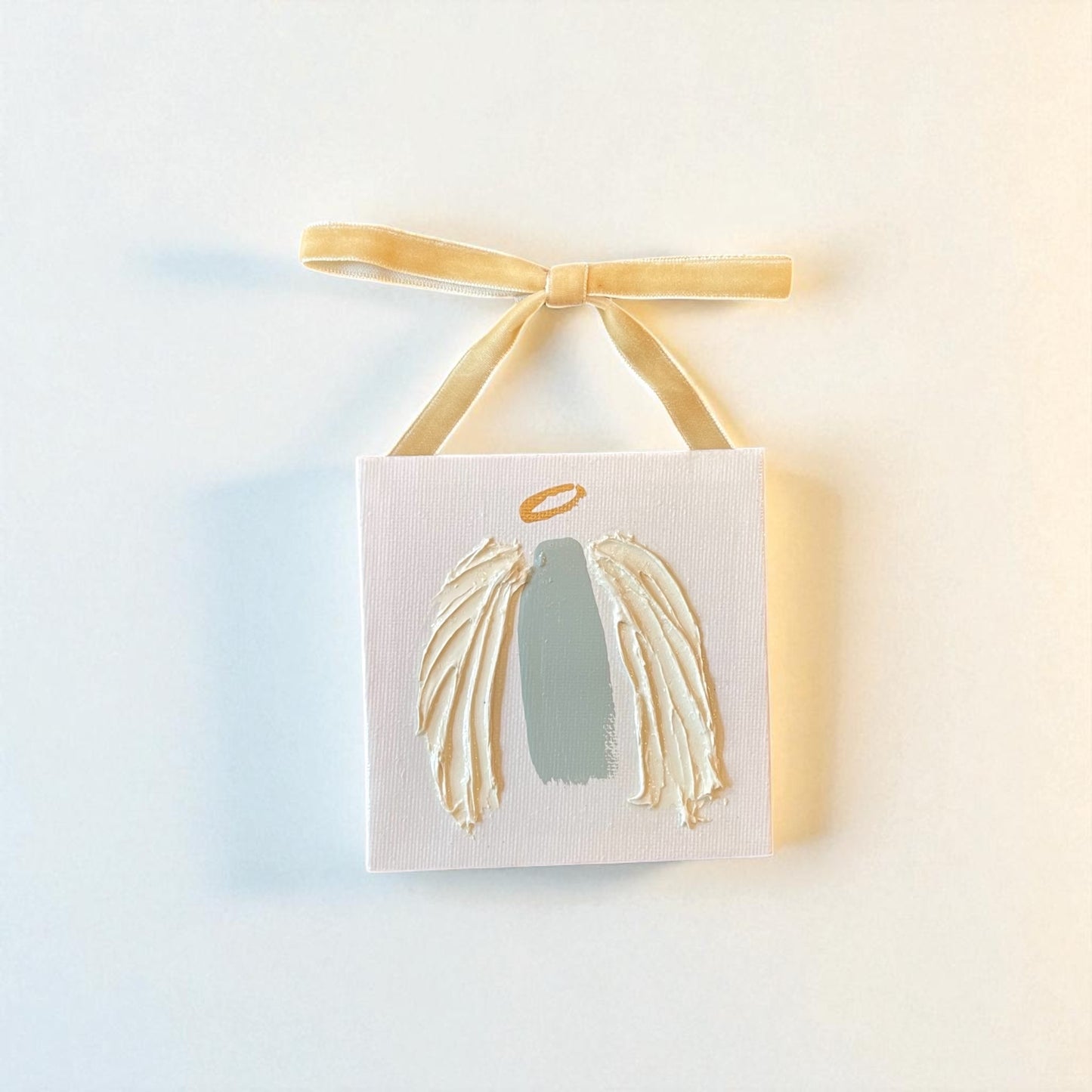 Angel wings textured mini painting