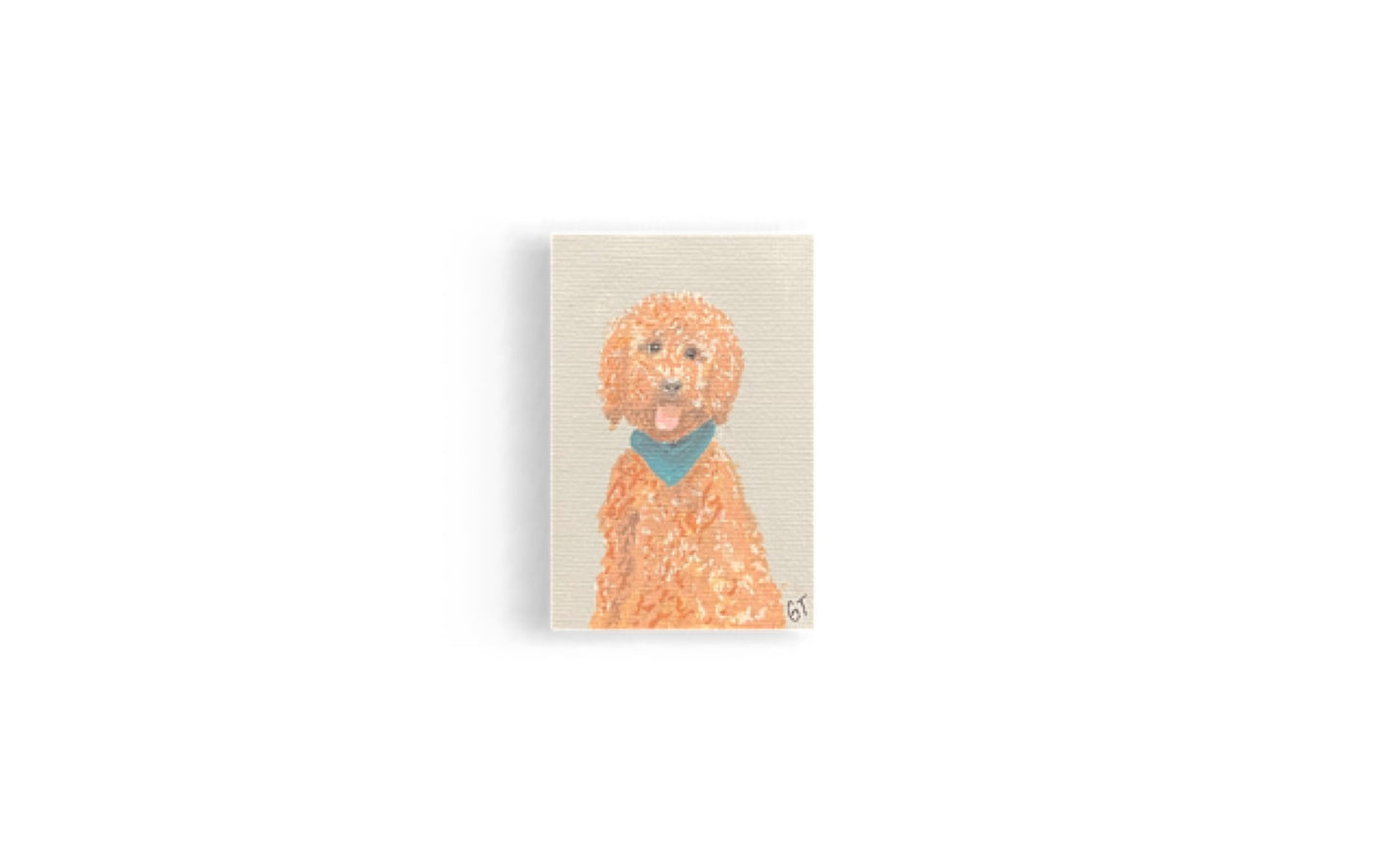 Golden Doodle hand-painted Christmas ornament