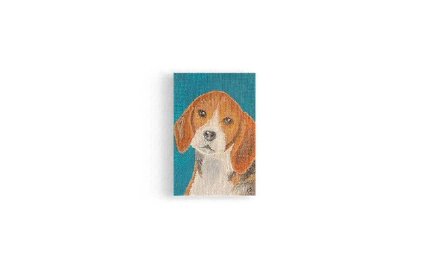 Beagle hand-painted Christmas ornament