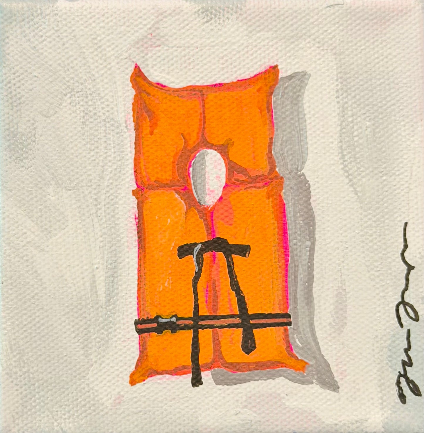 Life jacket summer mini painting