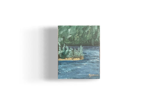Lakeside Landscape Mini Painting