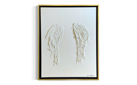 “White Wings” Textured Acrylic Painting