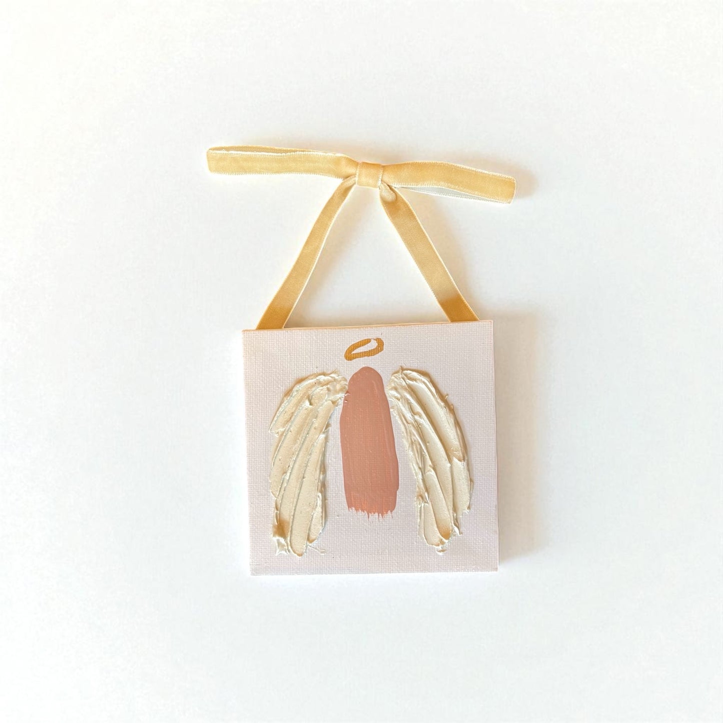 Angel wings textured mini painting