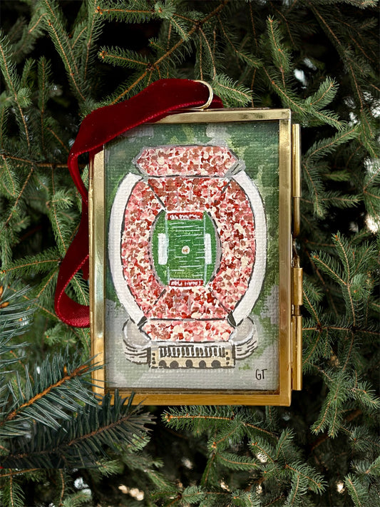 Bryant-Denny Stadium hand-painted Christmas ornament