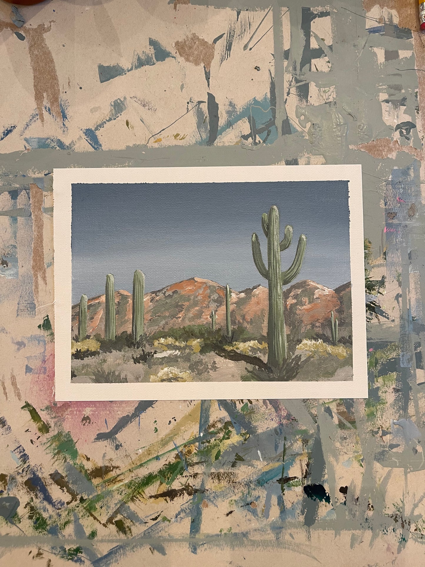 “Desert Cactus” Original Acrylic Painting