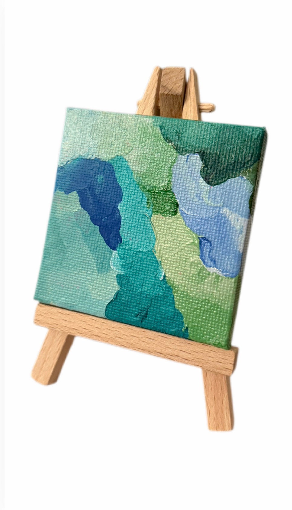 Green and Blue Abstract Mini Painting