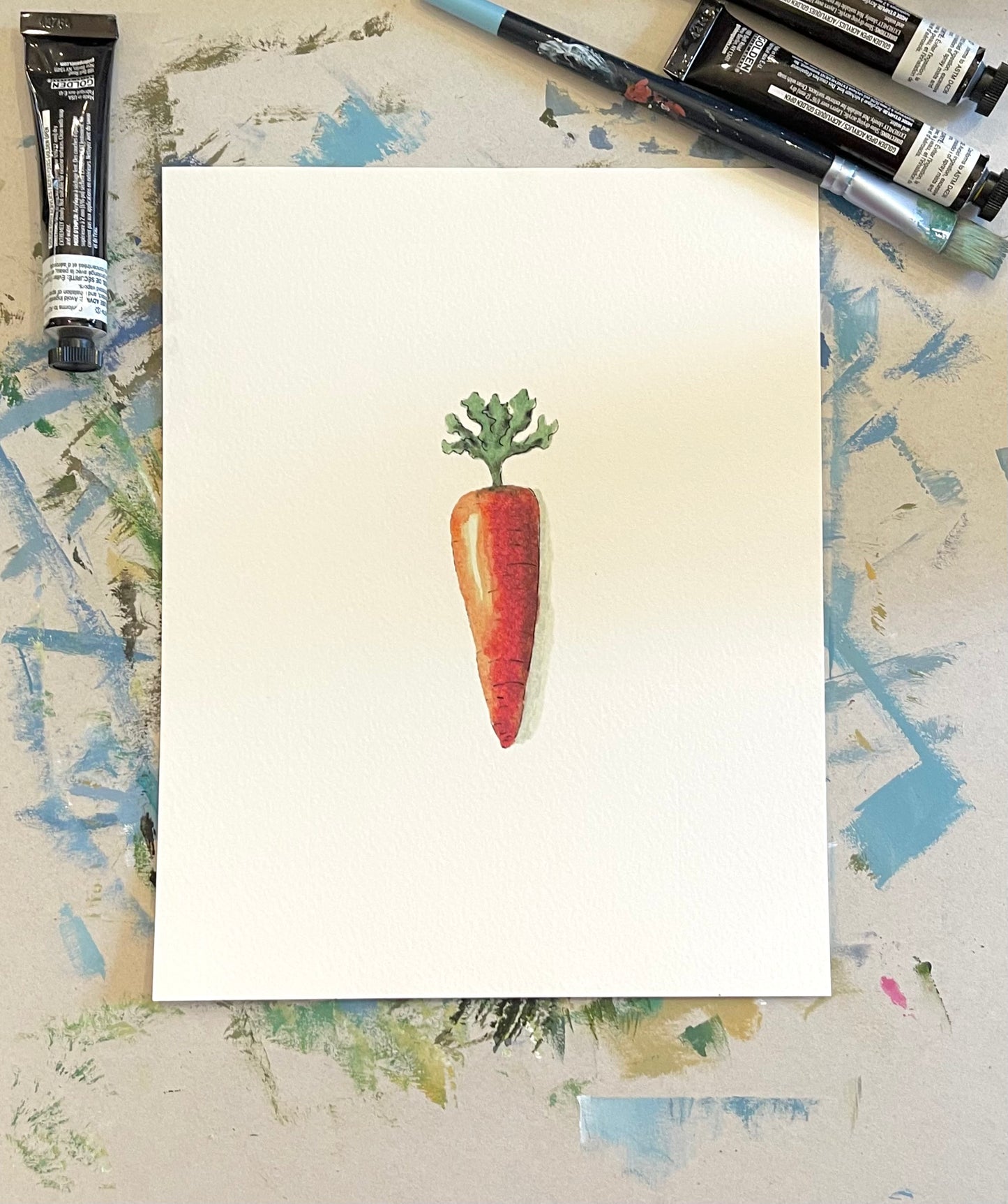 Carrot Watercolor Art Print