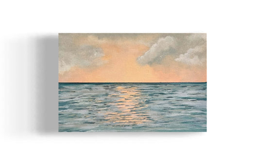 “Peach Sunset” Original Framed Painting