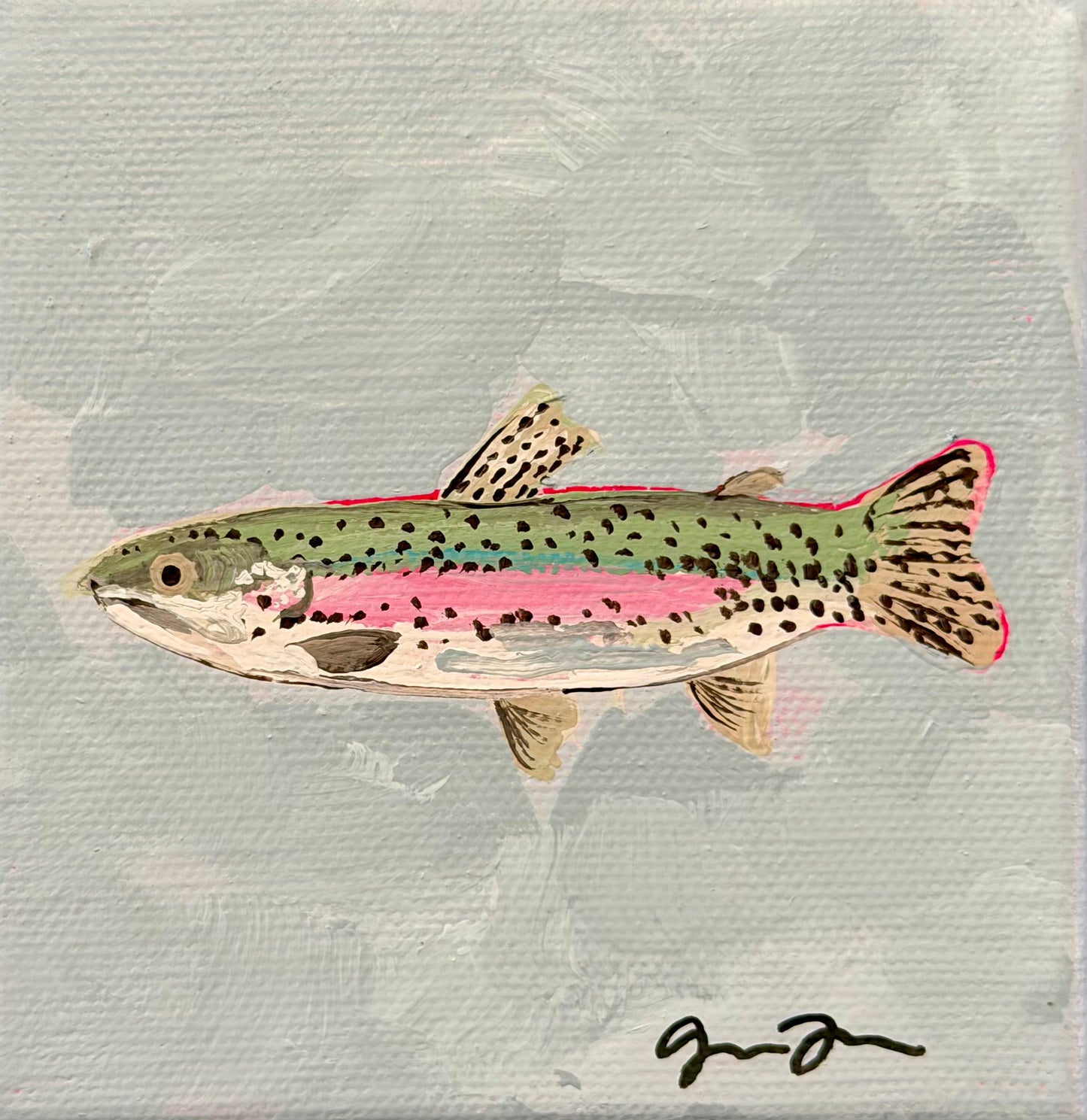 Rainbow Trout mini painting