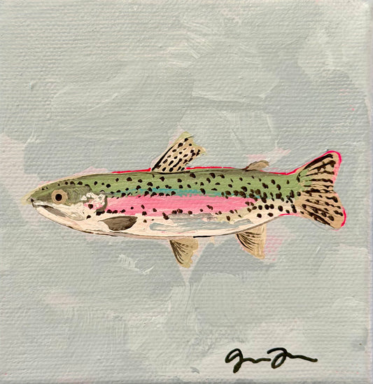 Rainbow Trout mini painting