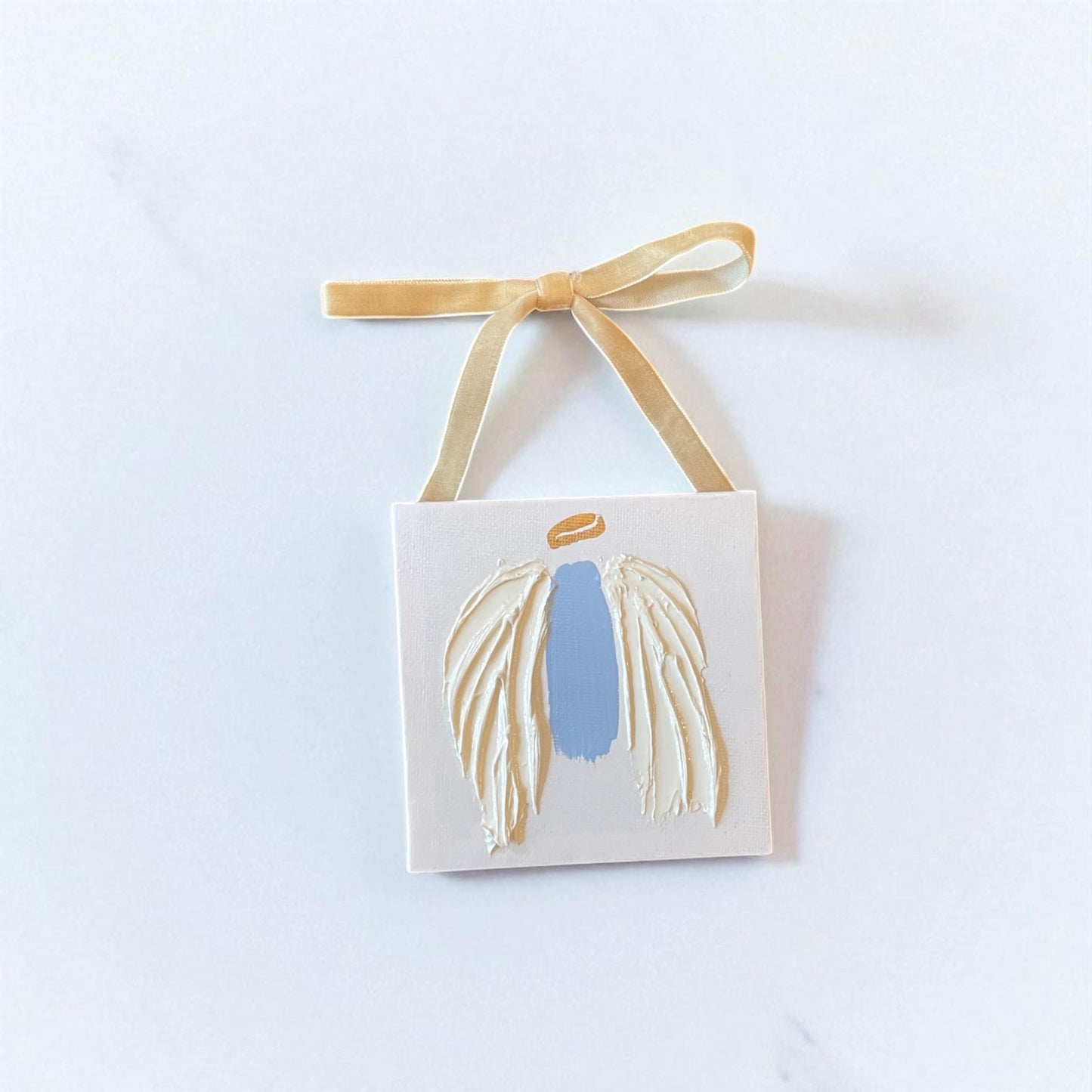 Angel wings textured mini painting