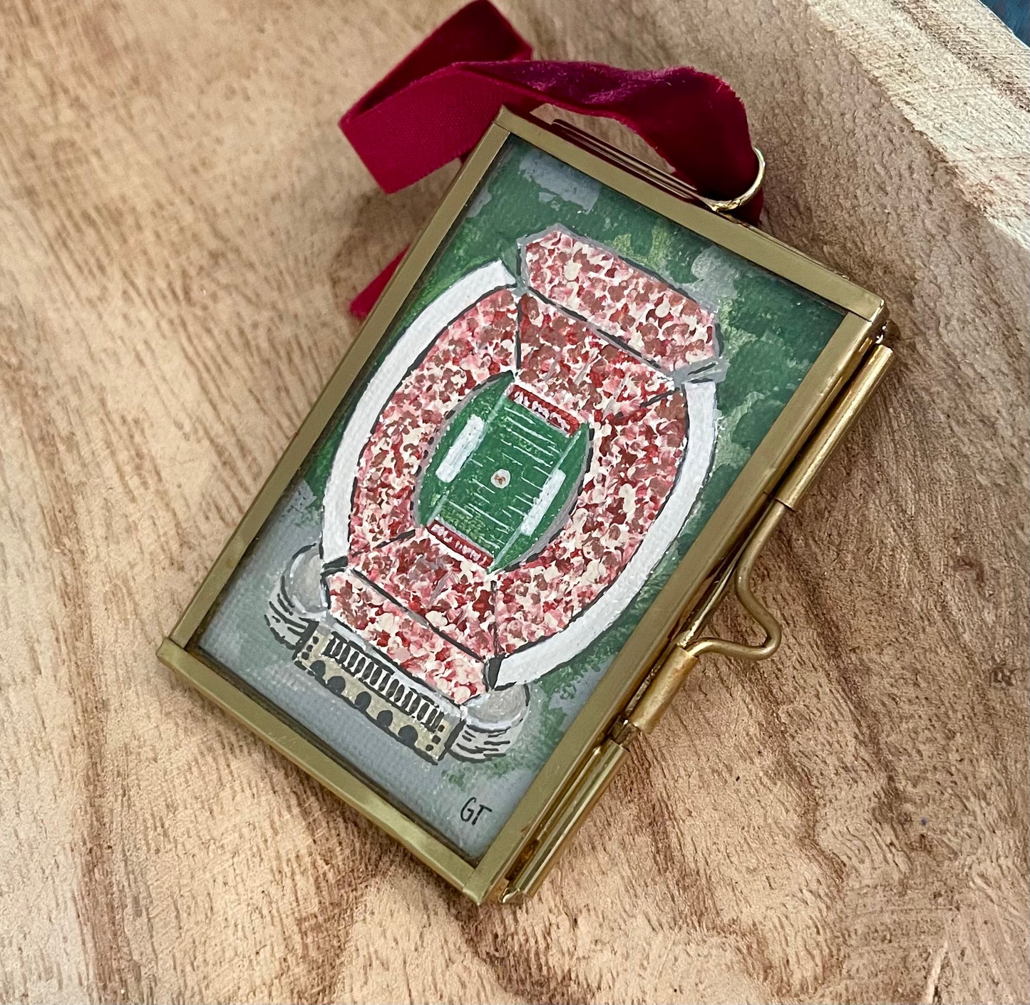 Bryant-Denny Stadium hand-painted Christmas ornament
