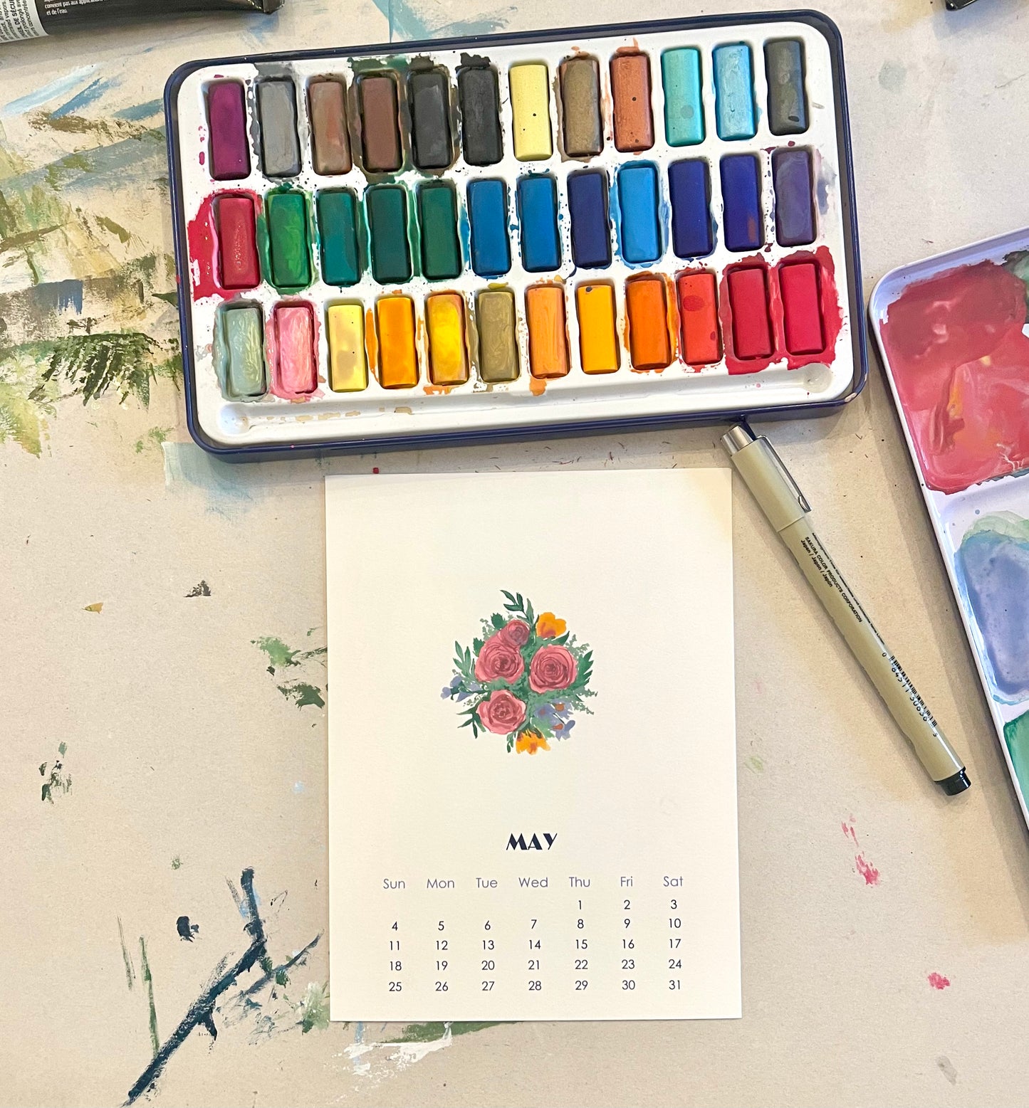 Watercolor Calendar