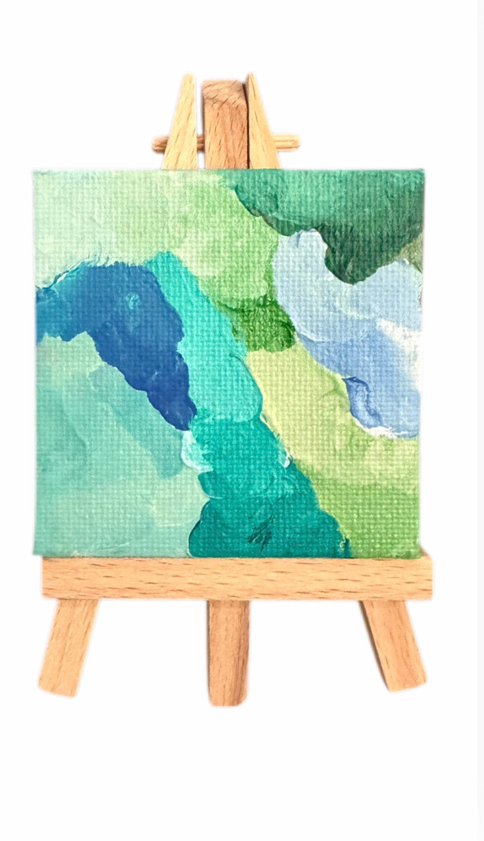 Green and Blue Abstract Mini Painting